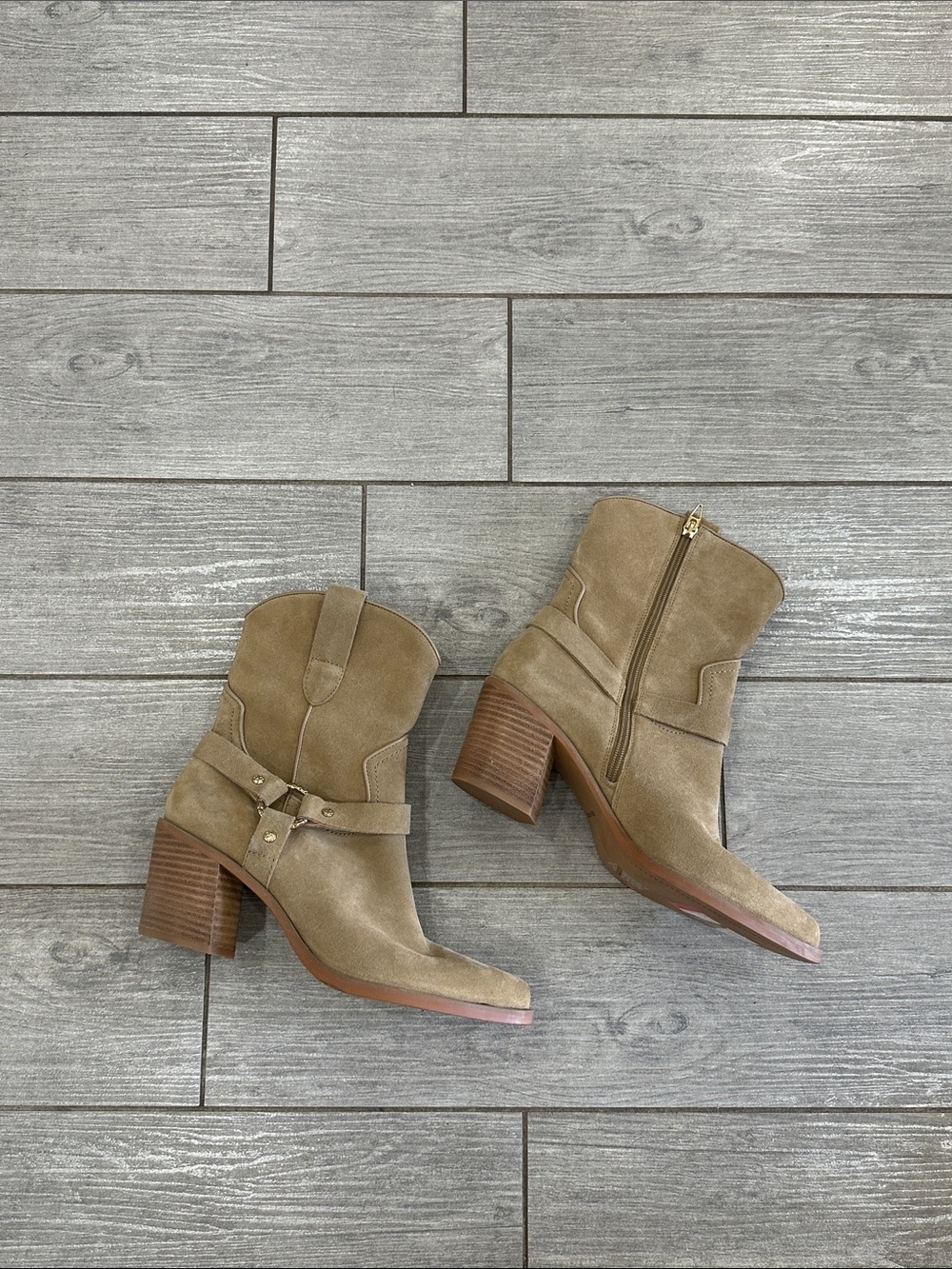 Dolce Vita Kenzen Western Harness Suede Boots New! - Picture 11 of 13